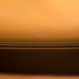 Hermès Kelly Sellier 28 Chai Ecru Toile and Swift Palladium Hardware at  1stDibs