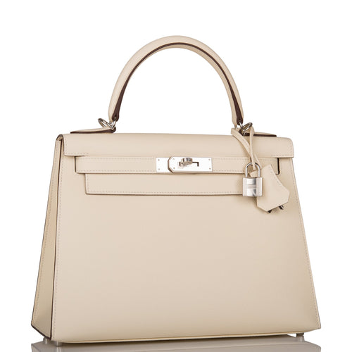 Hermes Kelly Sellier 28 Nata Verso Epsom Palladium Hardware
