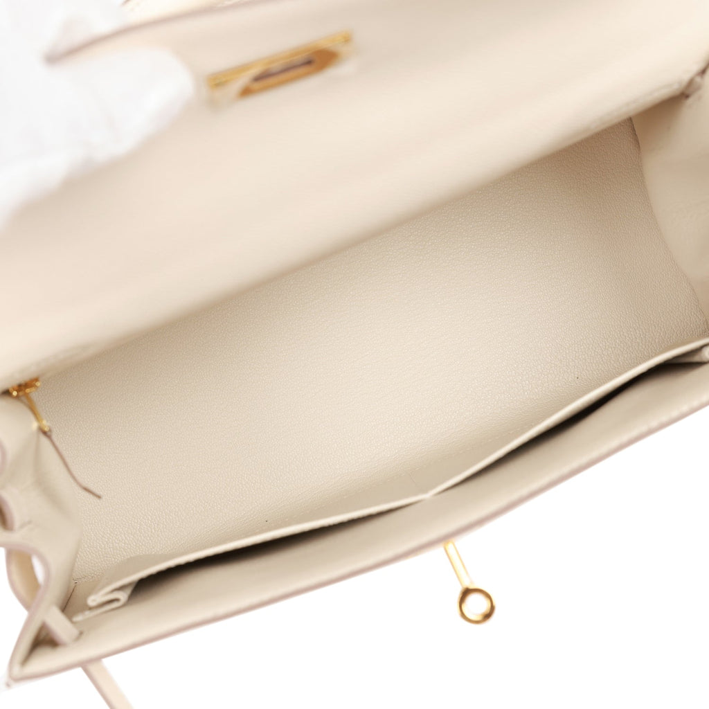 Hermes Kelly Sellier 28 Craie Epsom Gold Hardware – Madison Avenue Couture