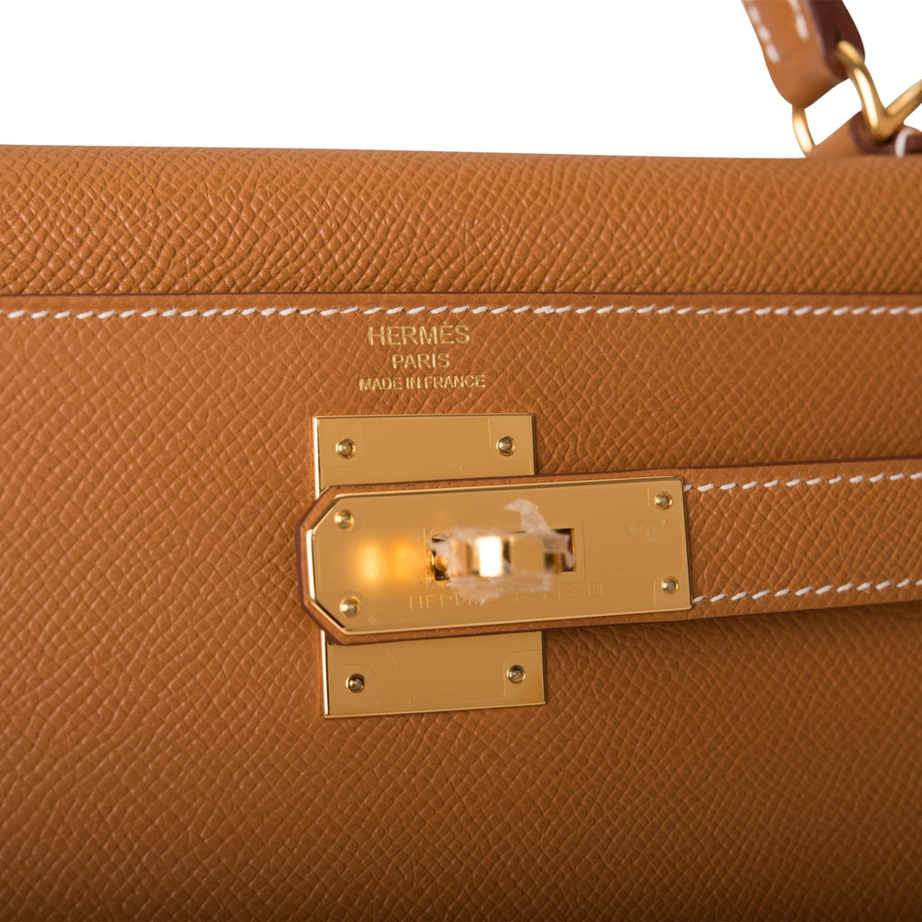 🤎 Hermés 28cm Kelly Sellier Gold Epsom Leather Gold Hardware #priveporter  #hermes #kelly28 #gold