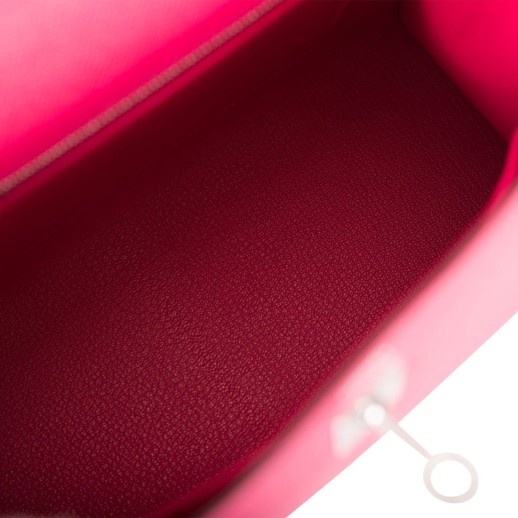 Hermès Kelly 25 Rose Confetti Sellier Epsom Palladium Hardware PHW