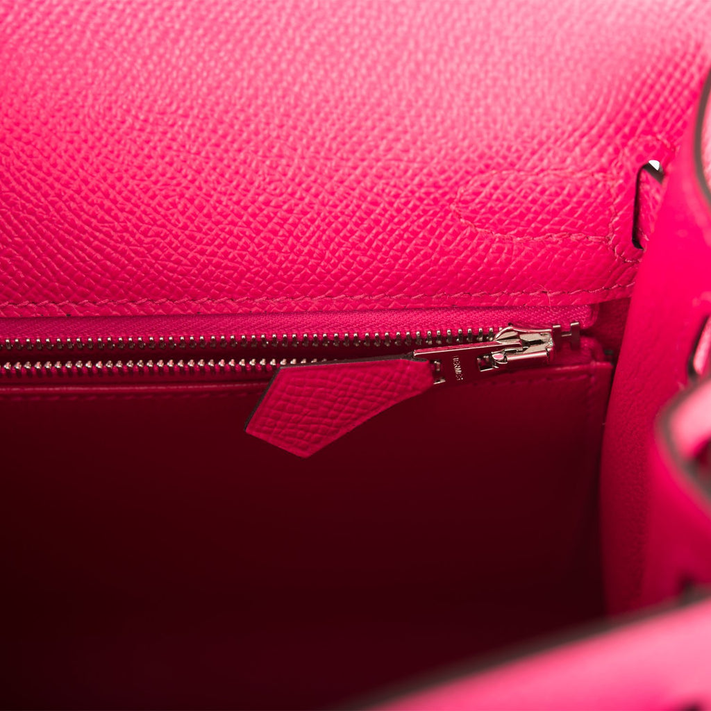 Hermes Kelly Sellier 25 Pink Verso Madame Palladium Hardware – Madison  Avenue Couture
