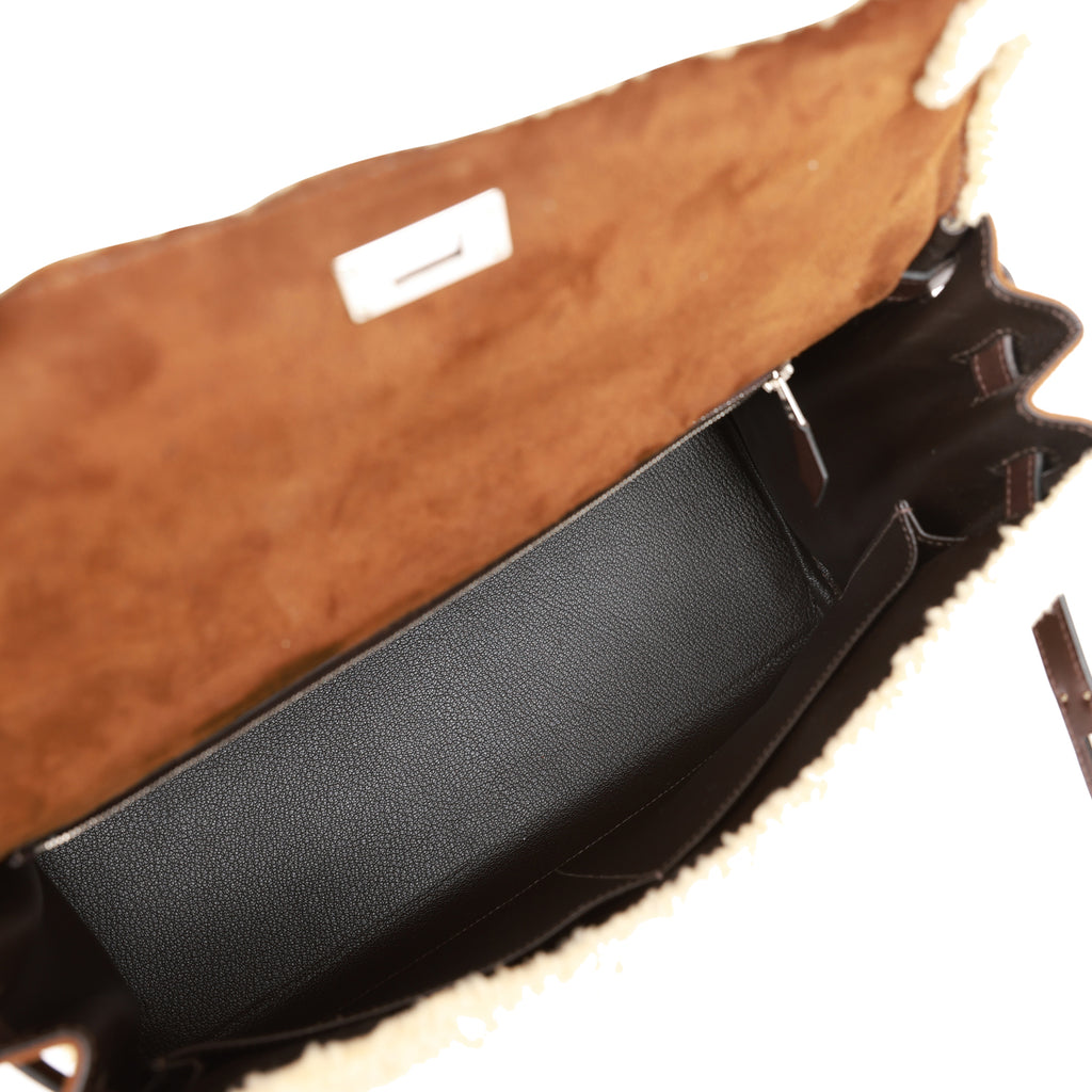 Hermès Kelly handbag 35 Canvas and Leather Barenia Phw Beige