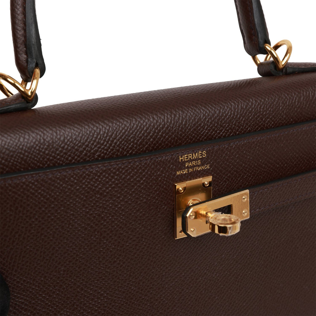 Hermes Kelly Sellier 25 Rouge H Epsom Gold Hardware – Madison Avenue Couture