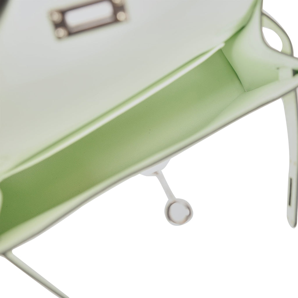 Hermes Mini Kelly 20 Sellier Vert Criquet Epsom Palladium Hardware -  Vendome Monte Carlo