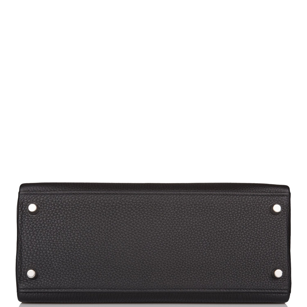 Hermès Kelly Depeche 25 Black Togo With Silver Hardware - AG Concierge Fzco