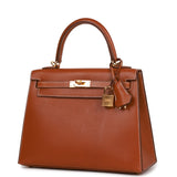 NEW Hermes Kelly 25 Fauve Faubourg Barenia Ghw, Luxury, Bags