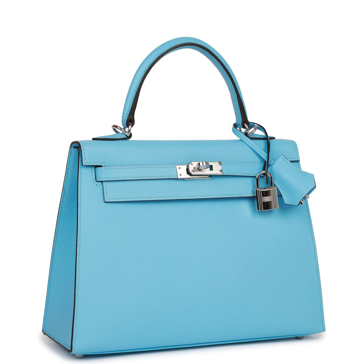 Hermes Kelly Sellier 25 Celeste Epsom Palladium Hardware – Madison ...