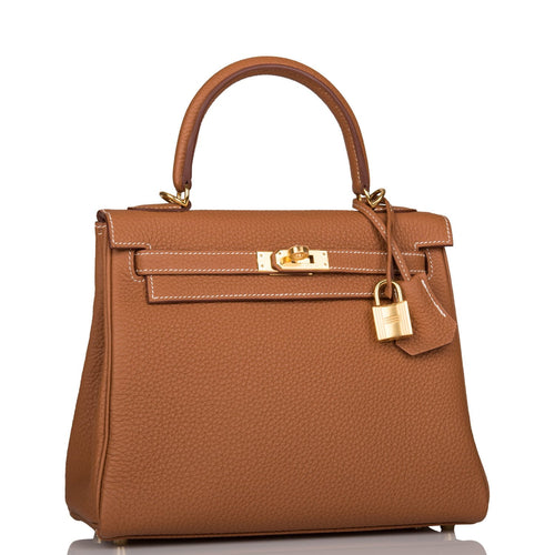 Hermes Kelly Retourne 25 Gold Togo Gold Hardware