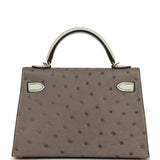Hermes HSS Kelly Sellier 20 Gris Tourterelle and Graphite Ostrich