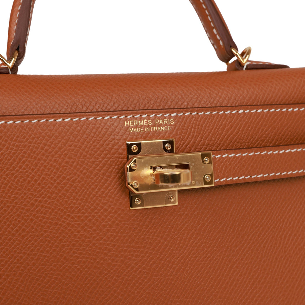 Hermes Kelly Sellier 32 Gold Epsom Gold Hardware – Madison Avenue Couture