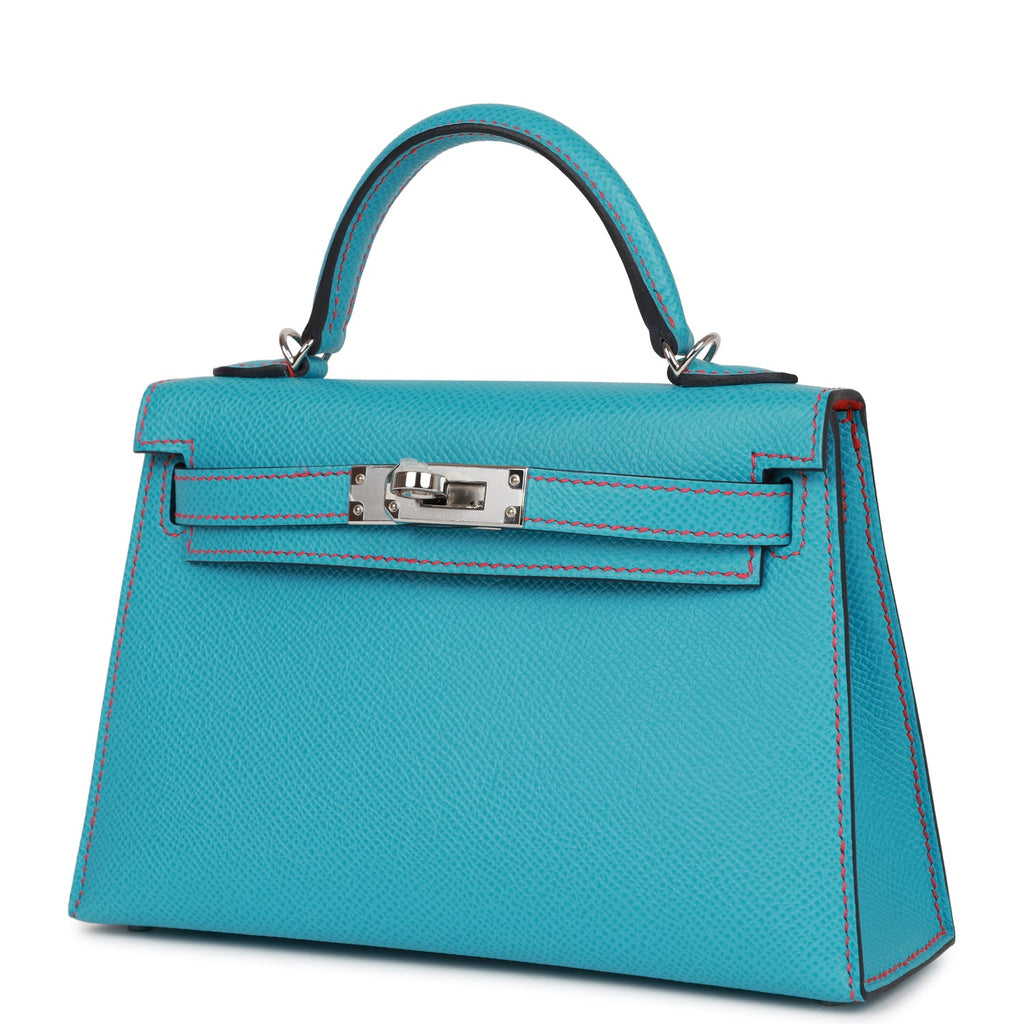 Hermes HSS Kelly Sellier 20 Bleu du Nord and Bougainvillea Epsom ...