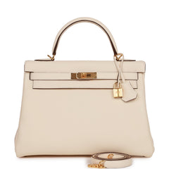 Hermes Kelly Retourne 32 Nata Clemence Gold Hardware