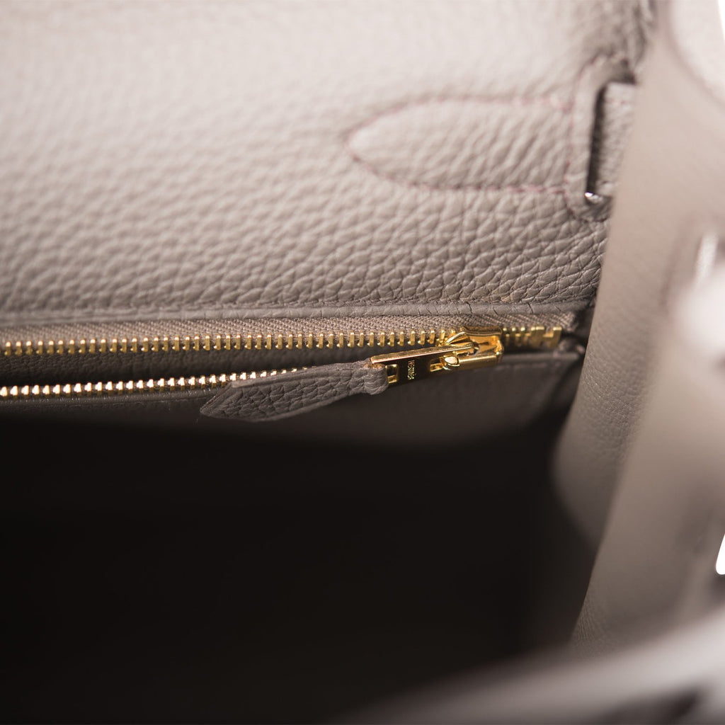 Hermès 32cm White Togo Leather Retourne Kelly Bag with Gold