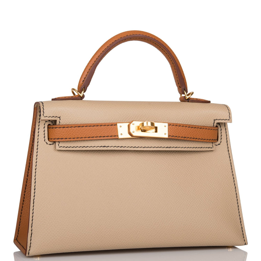 Hermes Special Order (HSS) Kelly Sellier 20 Trench and Gold Epsom Gold Hardware