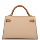 Hermes Special Order (HSS) Kelly Sellier 20 Trench and Gold Epsom Gold Hardware