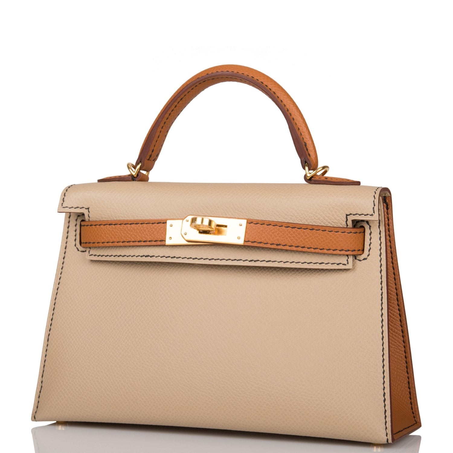 Hermes Special Order (HSS) Kelly Sellier 20 Trench and Gold Epsom Gold ...