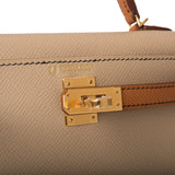 Hermès Kelly HSS 25 Gold/Trench Sellier Epsom Brushed Gold