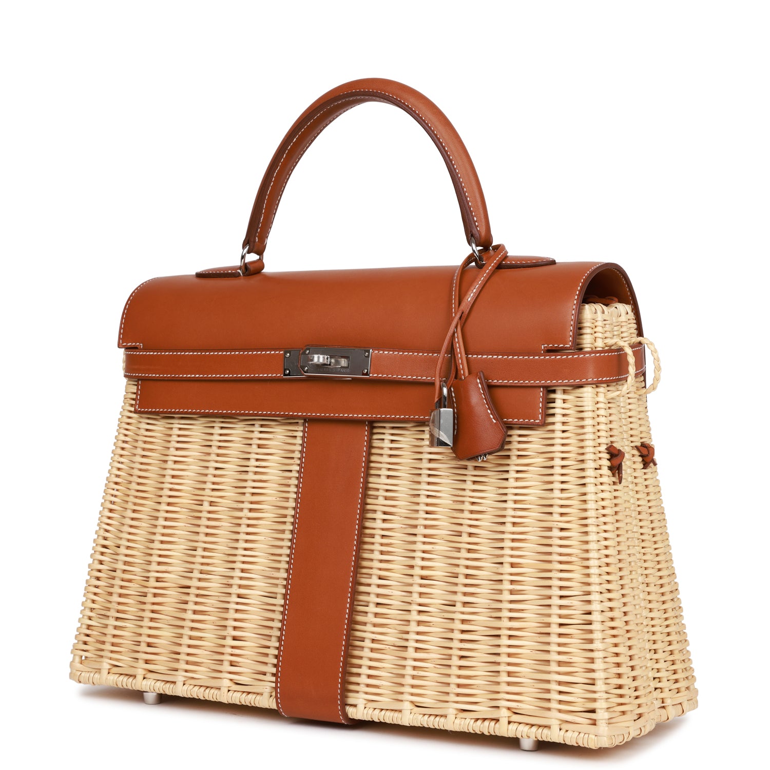 Hermes Picnic Kelly 35 Fauve Barenia Palladium Hardware Madison