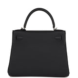 Hermès Hermès Kelly 28 Togo and Epsom Leather Handbag-Letter E Silver  Hardward (Top Handle)