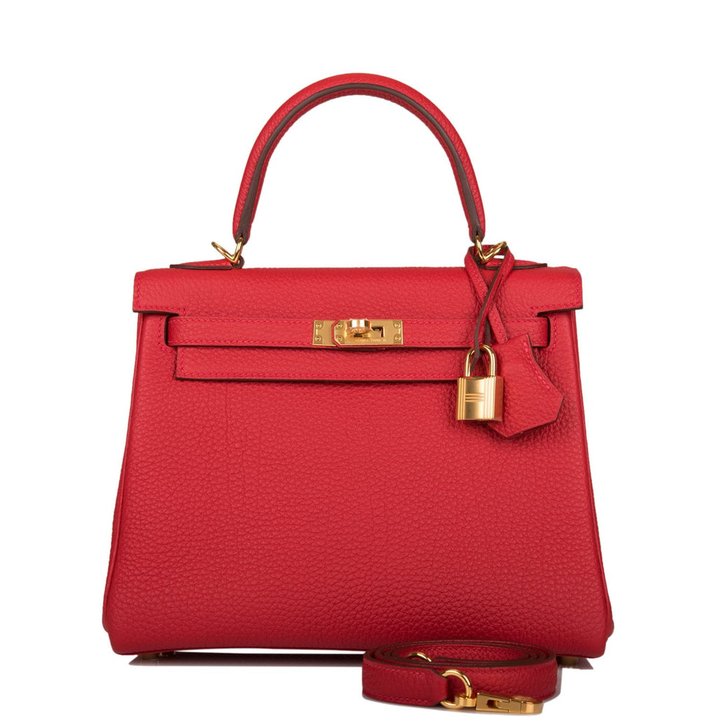 Hermès Kelly 25 Rouge Casaque Togo Gold Hardware GHW — The French Hunter