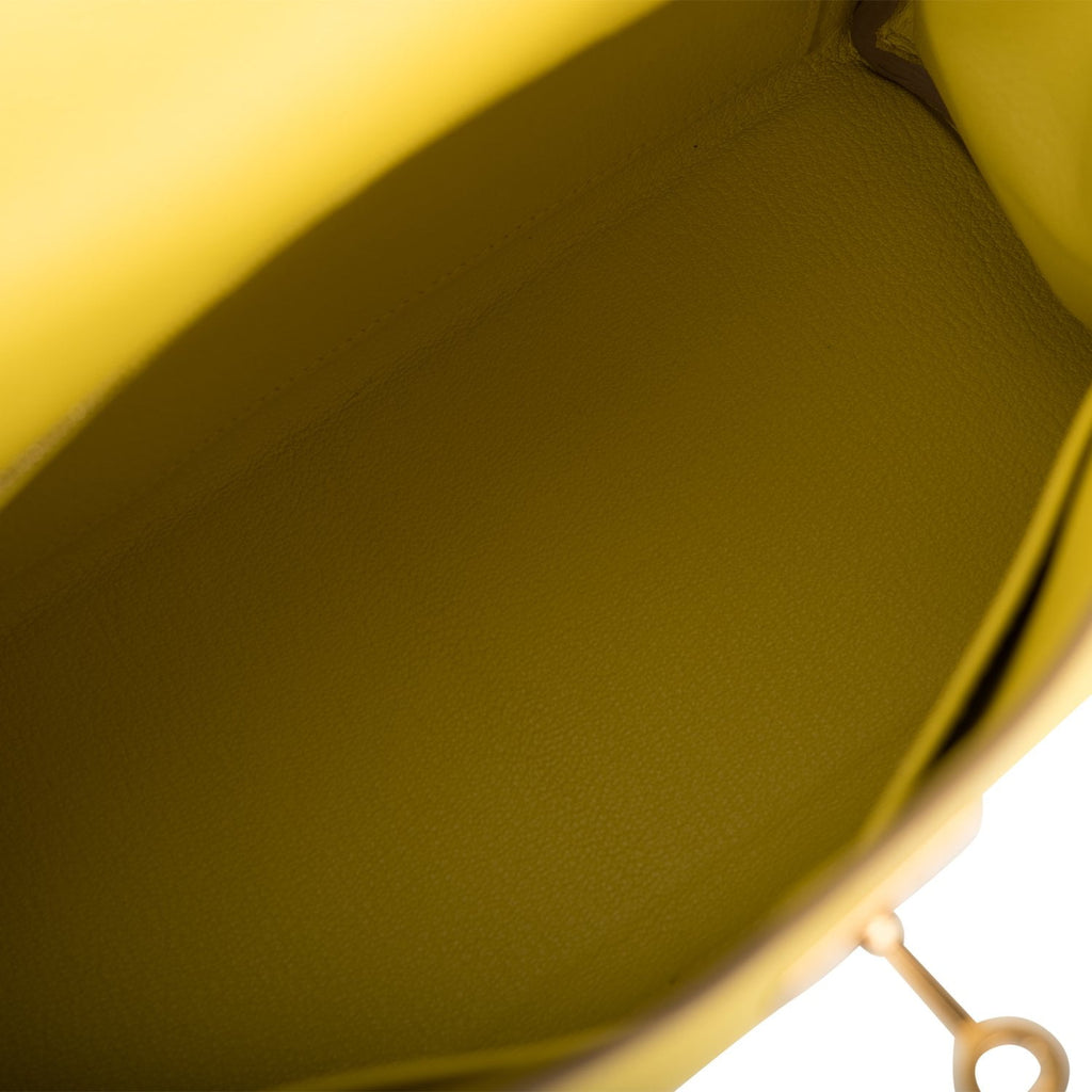 Hermès Lime Epsom Candy Kelly Retourne 35 - Yellow