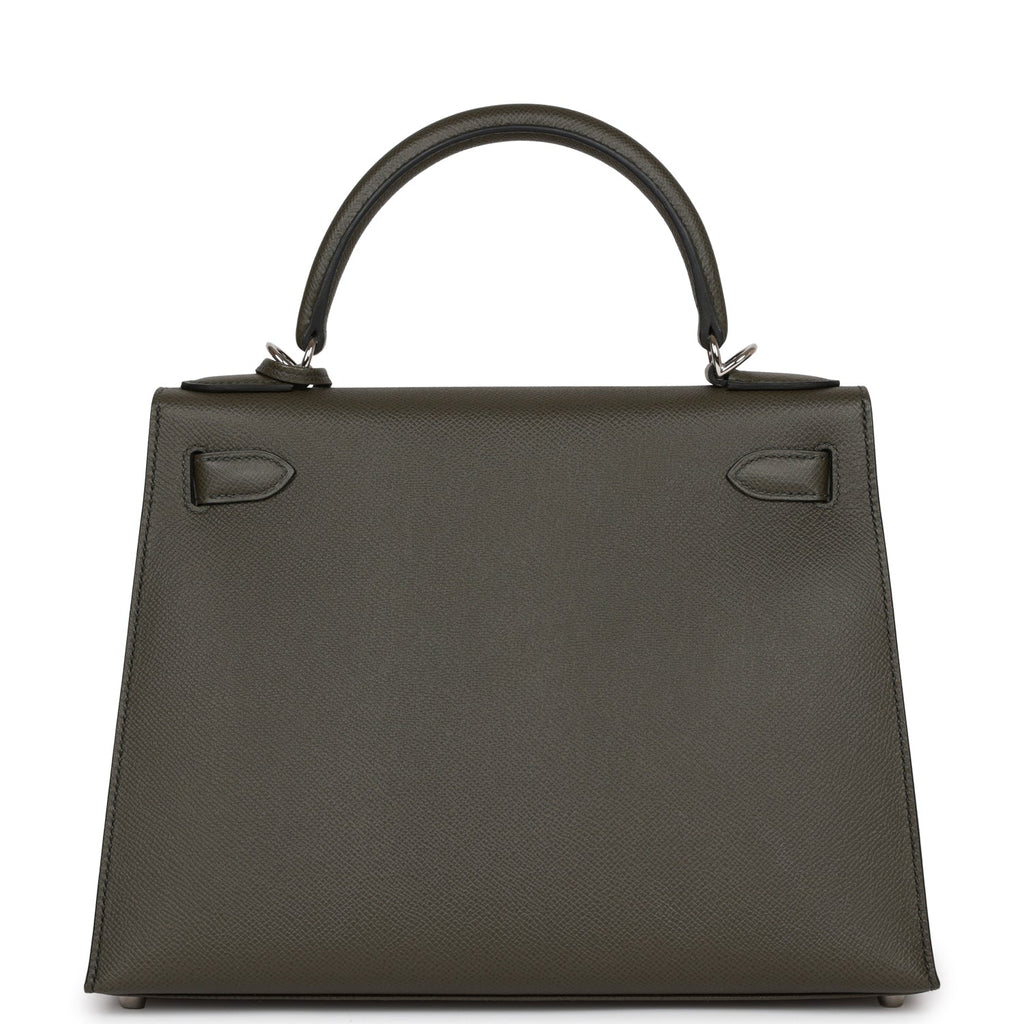 Hermes Kelly 28 Vert Amande Gray Epsom Sellier Bag New Color