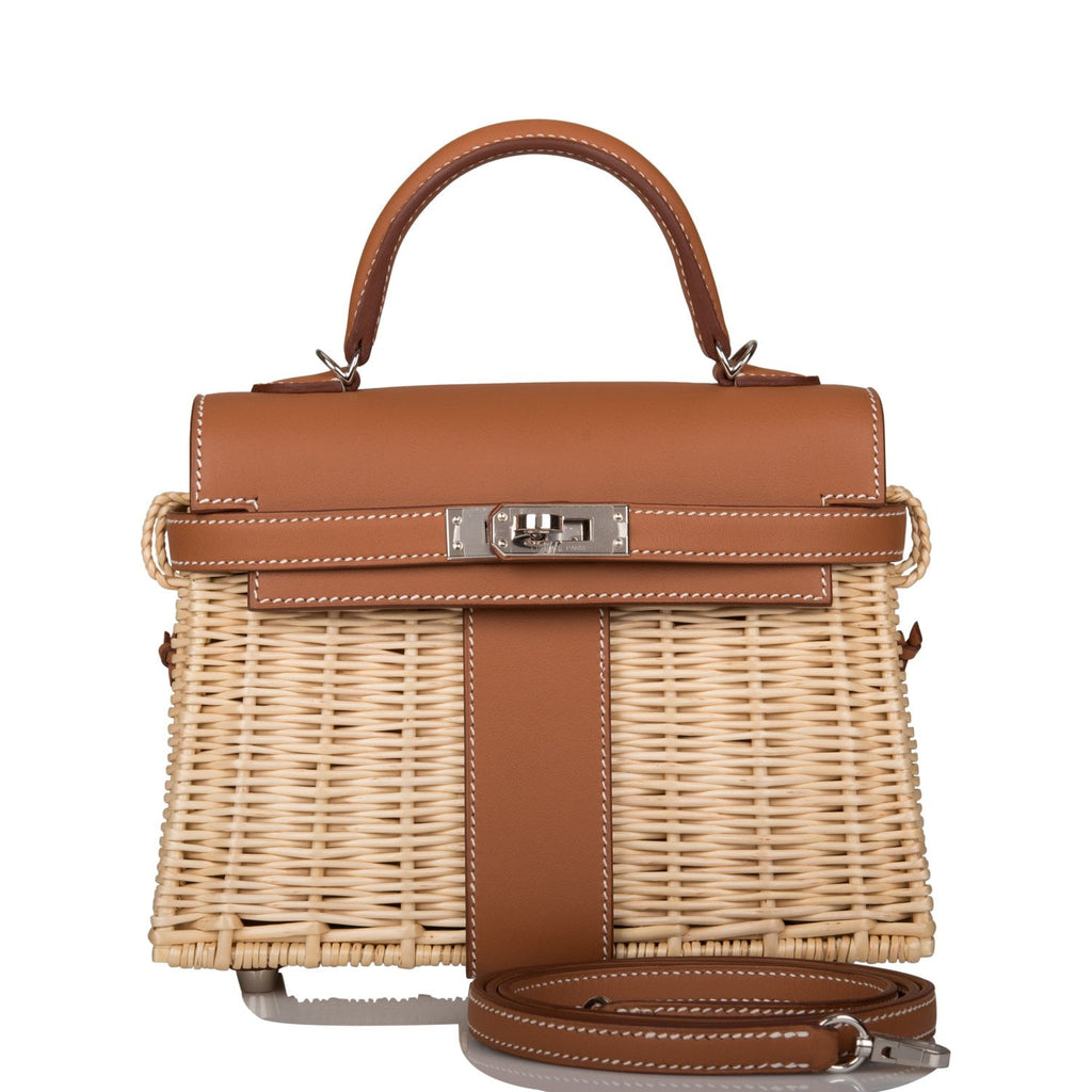 Hermes Gold Swift Mini Picnic Kelly Bag 20cm PHW
