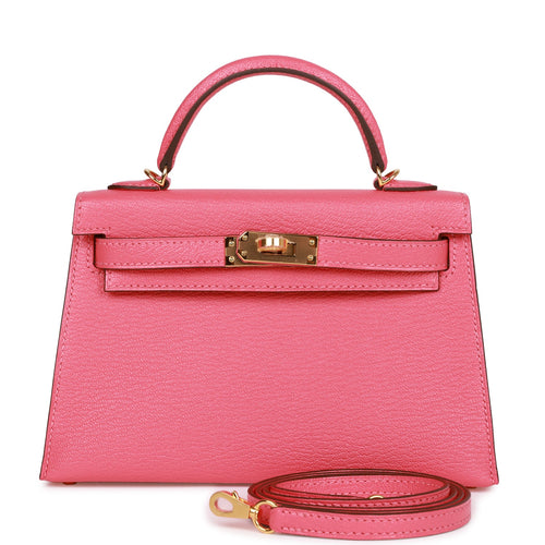 Hermes Kelly Sellier 20 Rose Lipstick Chèvre Gold Hardware