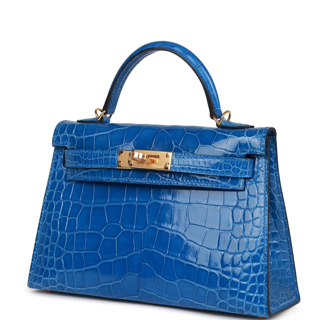 MEİZEN Sax Blue Women's Crocodile Patterned Clutch Baguette Chain Strap Bag  - Trendyol