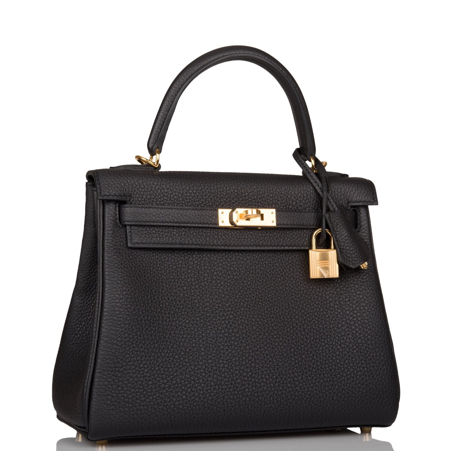 Hermes Kelly Retourne 25 Black Togo Gold Hardware – Madison Avenue Couture