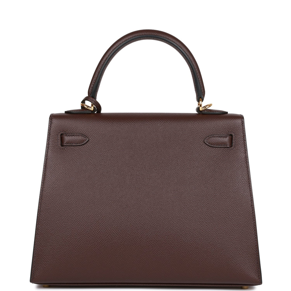 Hermes Special Order (HSS) Kelly Sellier 25 Black and Craie Epsom Brus –  Madison Avenue Couture