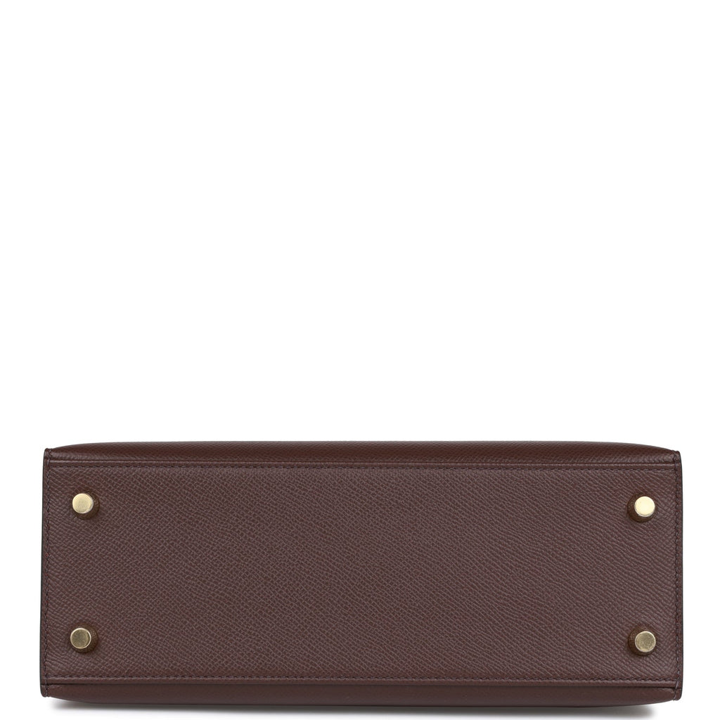 Hermes Kelly bag 25 Sellier Rouge sellier Epsom leather Gold hardware