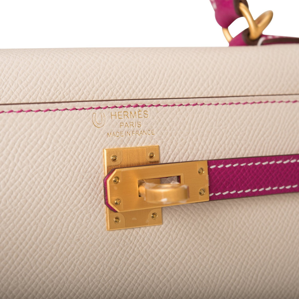 Hermes Kelly Sellier 25 Rose Pourpre Shiny Alligator Gold Hardware –  Madison Avenue Couture