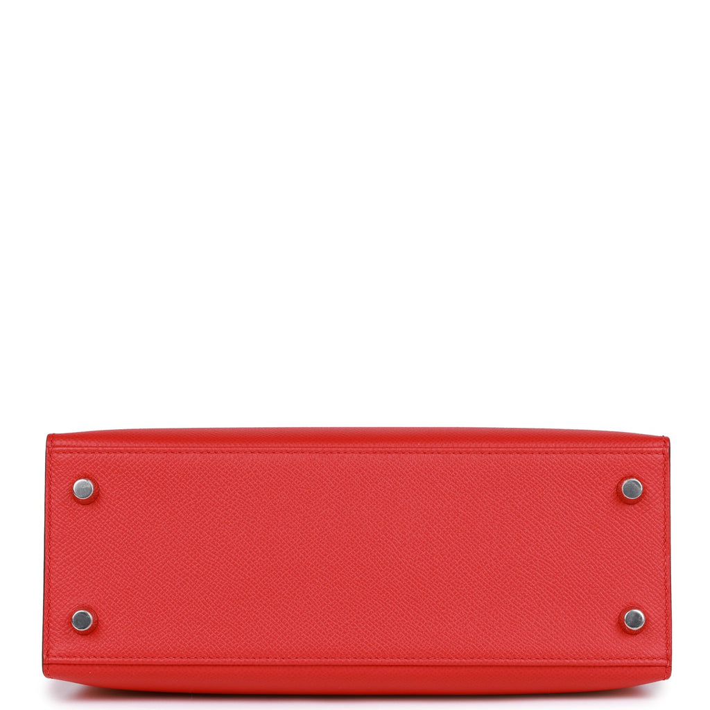 Hermès Kelly 25 Rouge de Coeur Sellier Epsom Palladium Hardware PHW