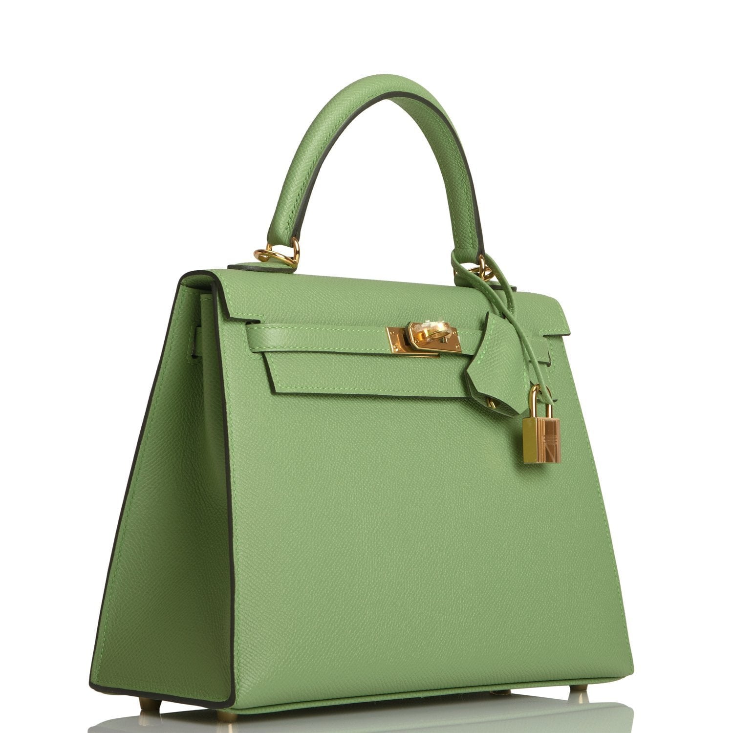 Hermes Kelly Sellier 25 Vert Criquet Epsom Gold Hardware – Madison ...