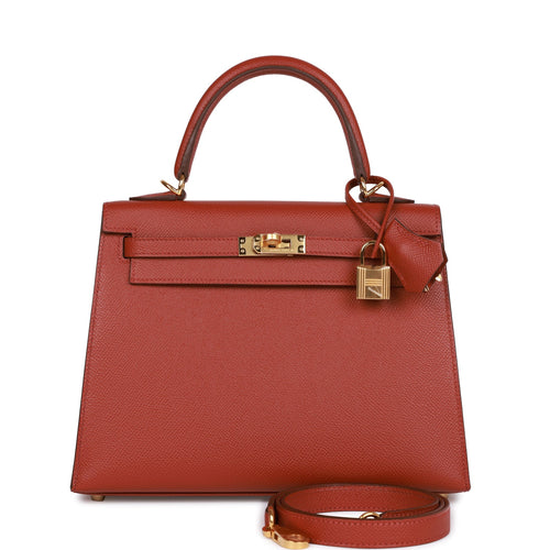 Hermès - Authenticated Kelly Mini Handbag - Leather Red Plain For Woman, Very Good condition