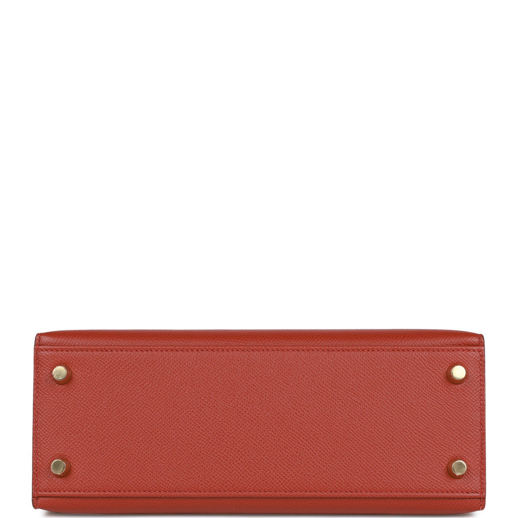 Hermes Kelly Sellier 25 Rouge H Epsom Gold Hardware – Madison Avenue Couture