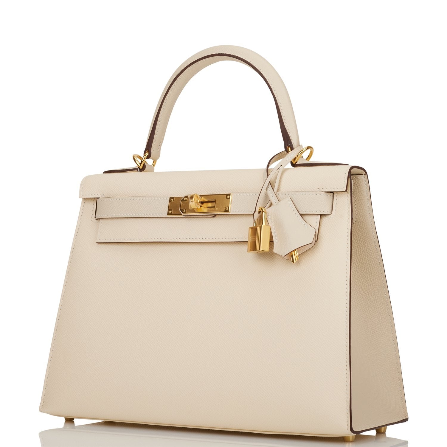 Hermes (HSS) Kelly Sellier 28 Nata and Craie Epsom Gold Hardware ...