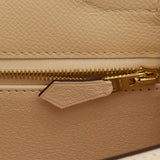 Hermes Special Order (HSS) Kelly Sellier 28 Nata and Craie Epsom Gold Hardware
