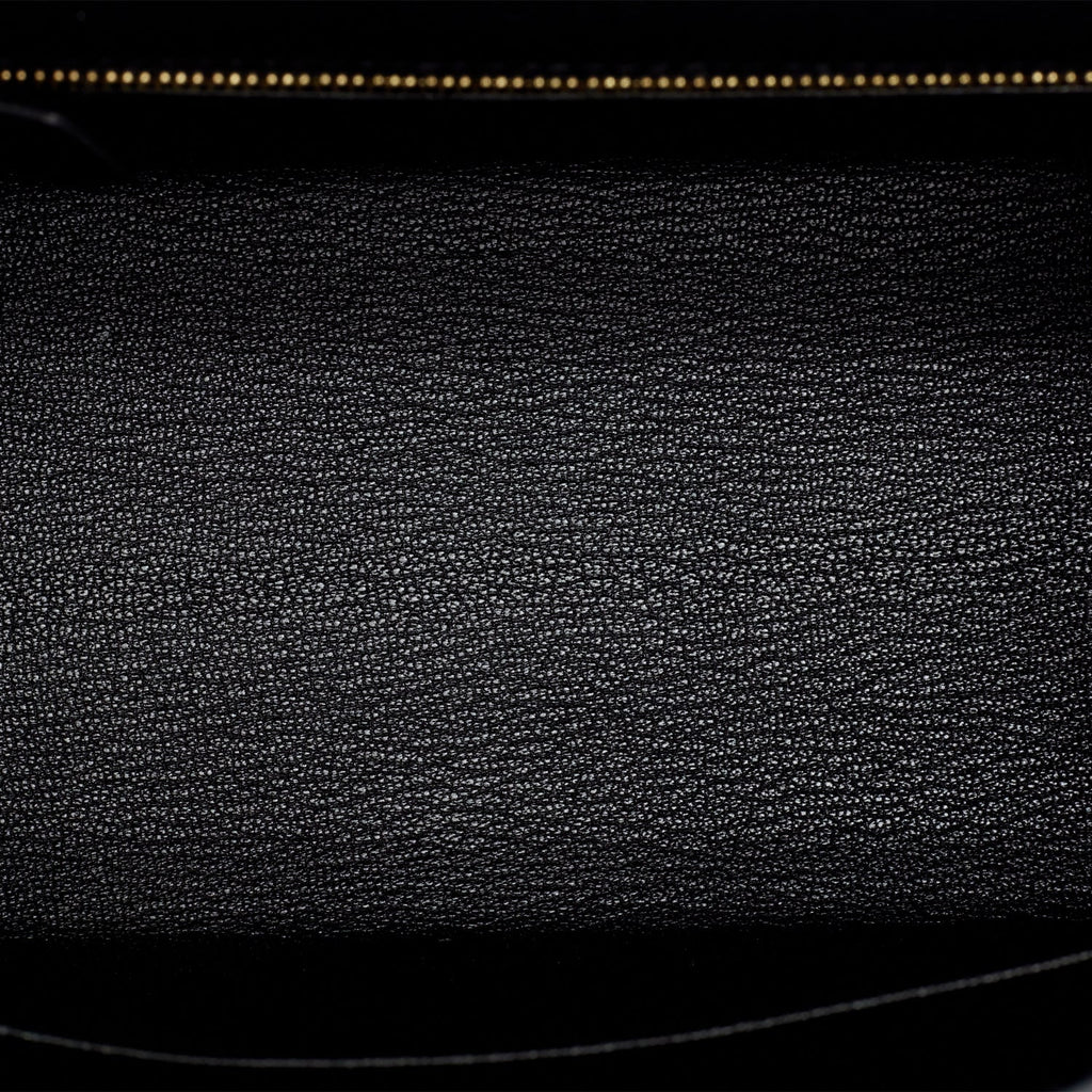 Hermes Kelly Sellier 25 Bag Black Epsom Gold Hardware • MIGHTYCHIC • 
