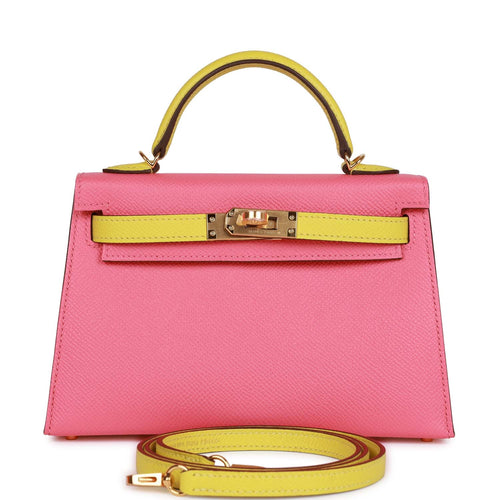 Hermes Special Order HSS Mini Kelly 20 Sellier Nata and Bordeaux Bag E –  Mightychic