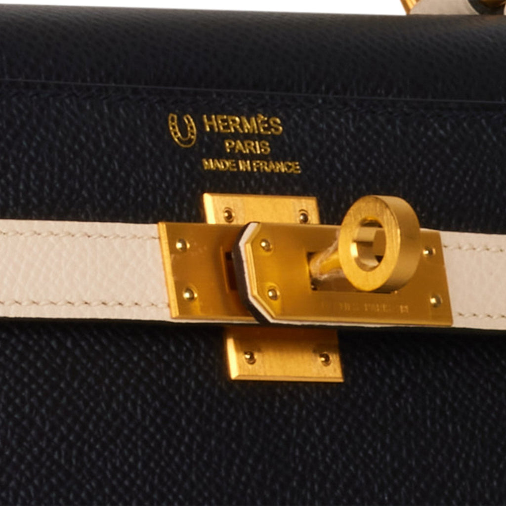 Hermès Special Order Kelly 25 Epsom Gris Asphalt x Noir - Kaialux