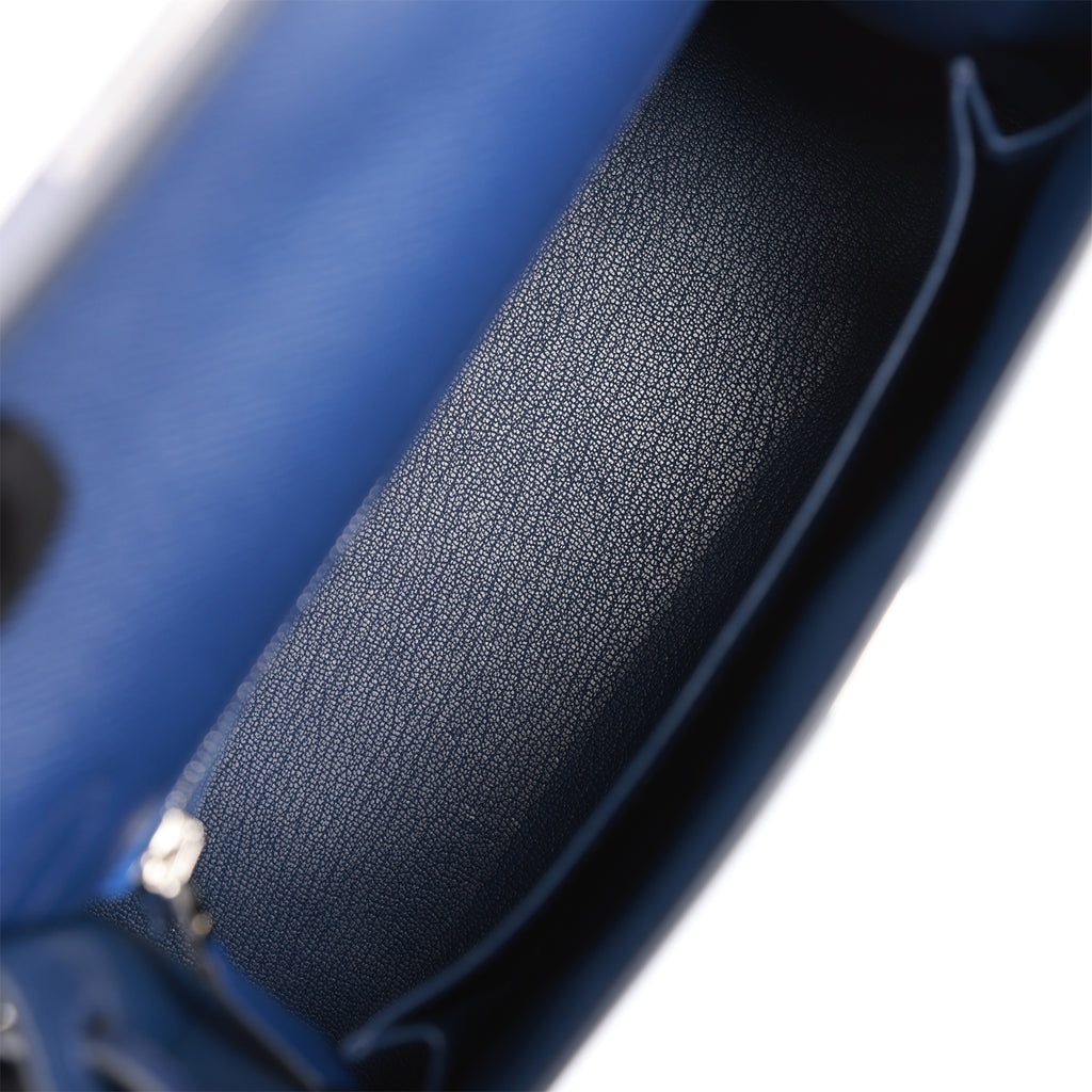 Bleu Saphir and Bleu Hydra Chèvre Mysore HSS Sellier Kelly 25 Brushed  Palladium Hardware, 2019, Handbags & Accessories, 2022