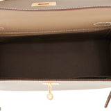 Hermès Kelly 28 Sellier Top Handle Bag In Gold Epsom With