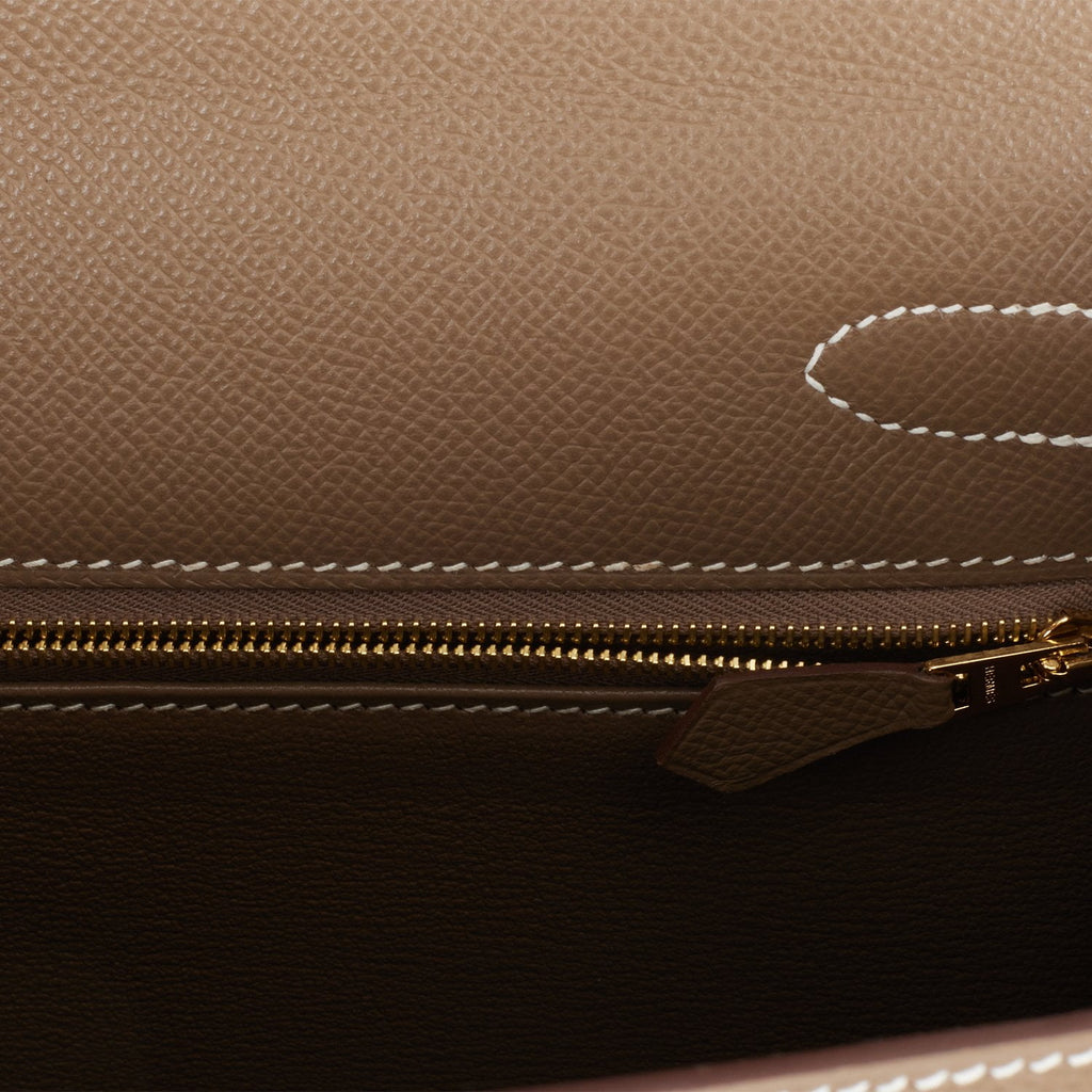 Hermès Kelly 28cm Sellier Veau Epsom M8 Gris Asphalt Gold Hardware – SukiLux