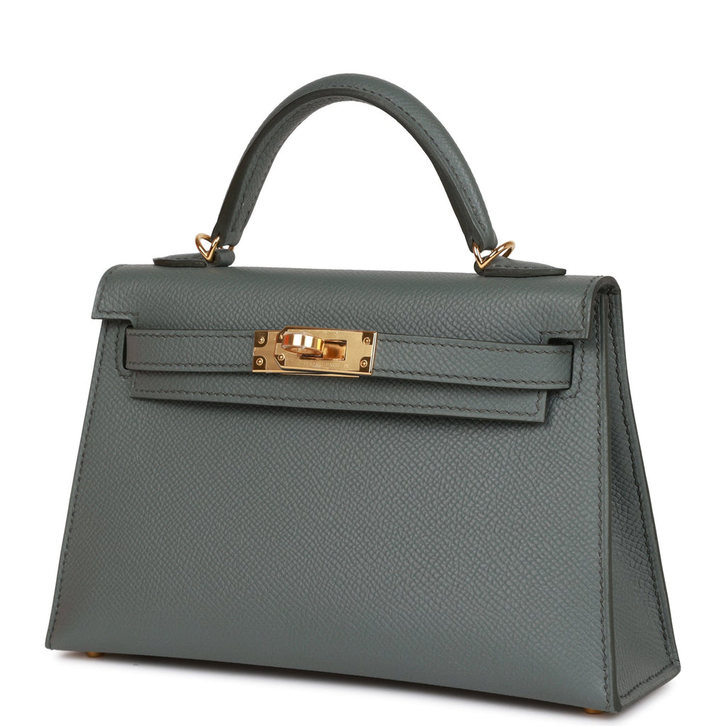 Sold at Auction: Hermes Vert Amande Epsom Leather Kelly Sellier 25