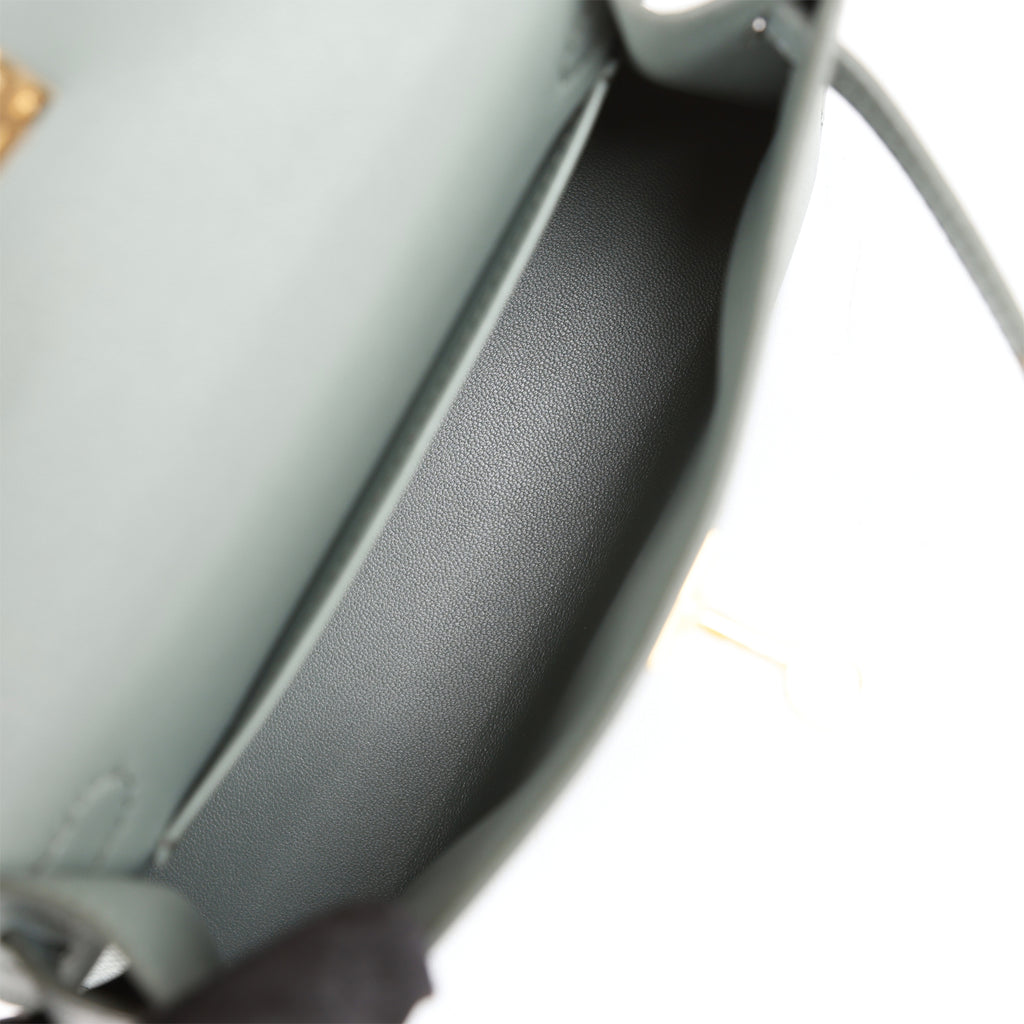 Hermes Kelly 25 Sellier Vert Amande Epsom Gold Hardware #D - Vendome Monte  Carlo