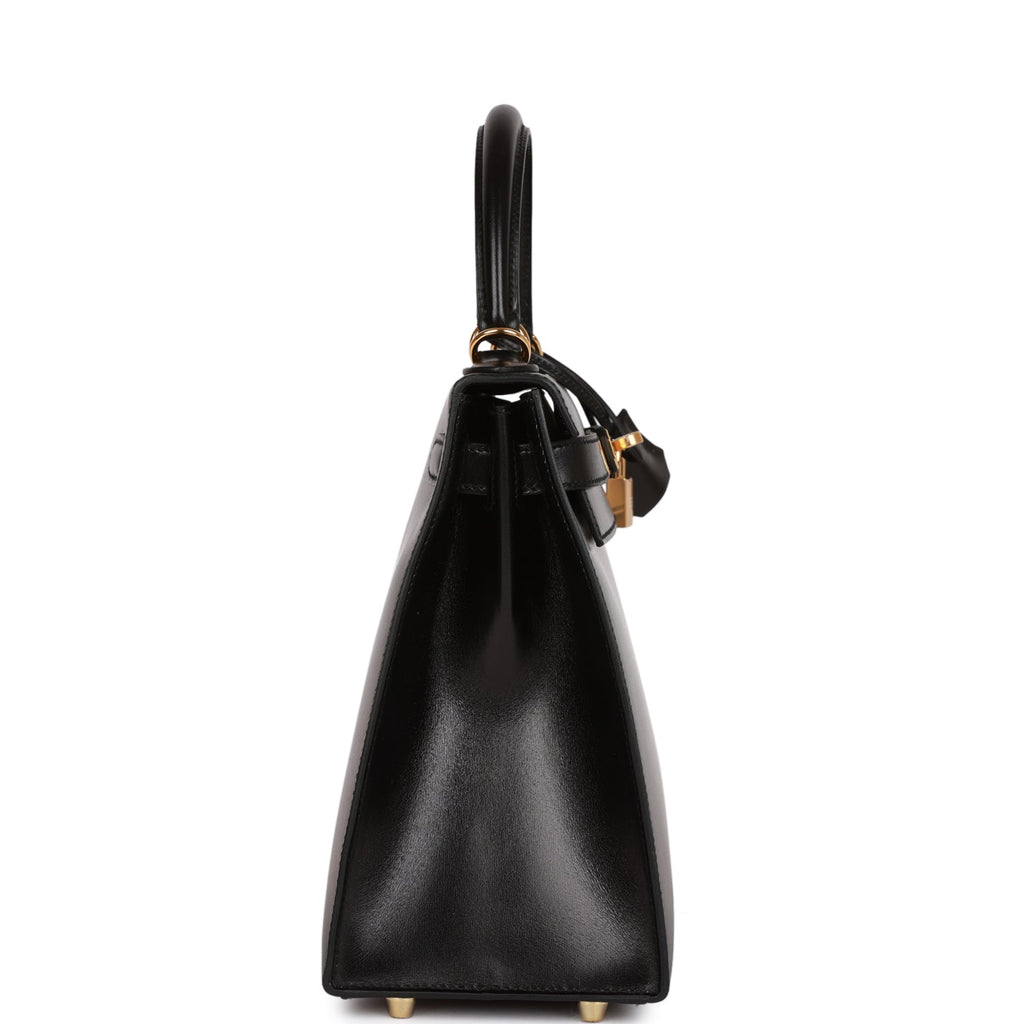 Hermès Kelly 28 Black Box Handbag