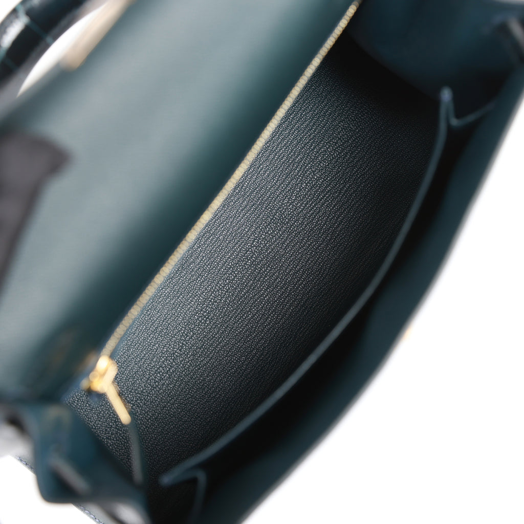 Hermès Kelly 25 Vert Vertigo Sellier Ostrich Gold Hardware GHW — The French  Hunter